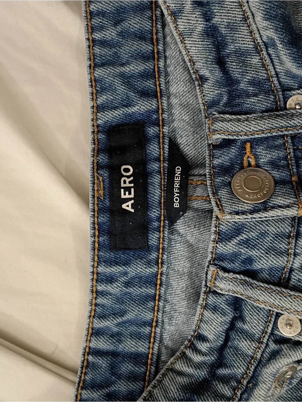 Aeropostale Light Blue Distressed Boyfriend Jeans